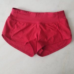 Lululemon Red Speed Up Lined Short Size 2
